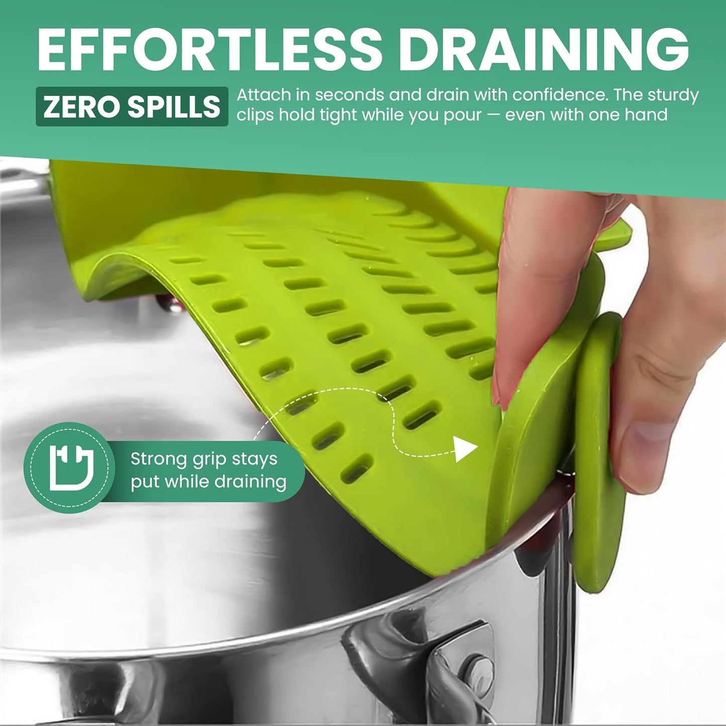 🔥 Holiday Sale 🎁 Kitchen Silicone Clip-On Colander