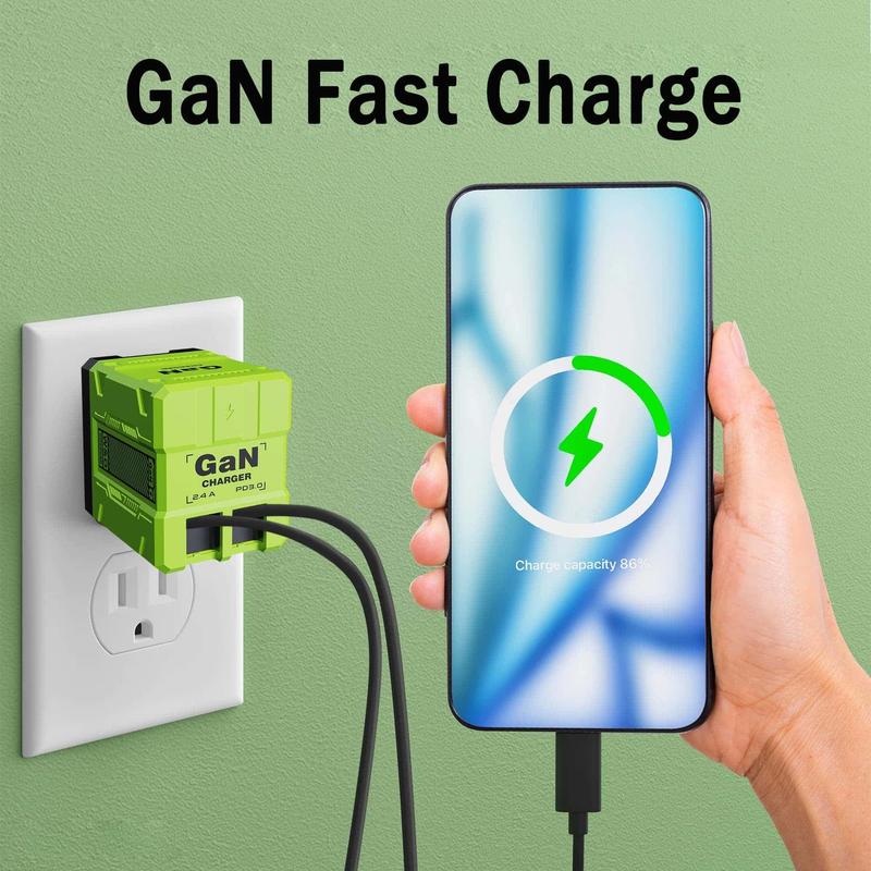 🔥🔥4-in-1 Compatible 120W Fast Charger with Retractable Type-C & Lightning Cable