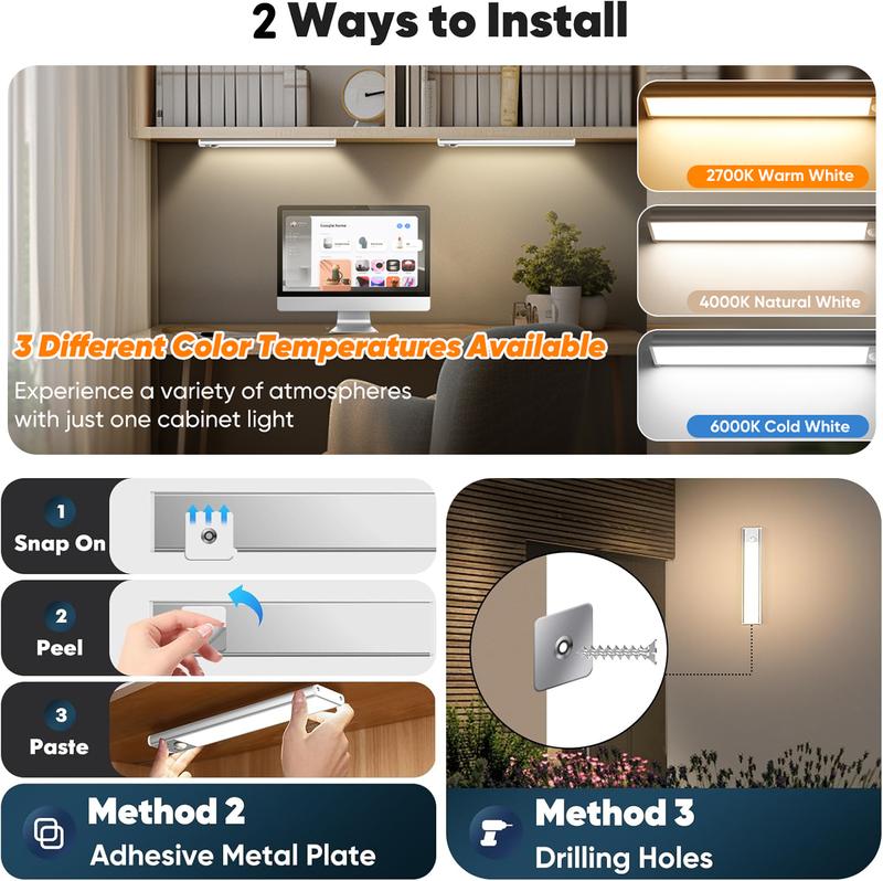 🎅 Early Christmas Sale 🎁 Under Cabinet Lights - 76LED Motion Sensor Night Light Indoor