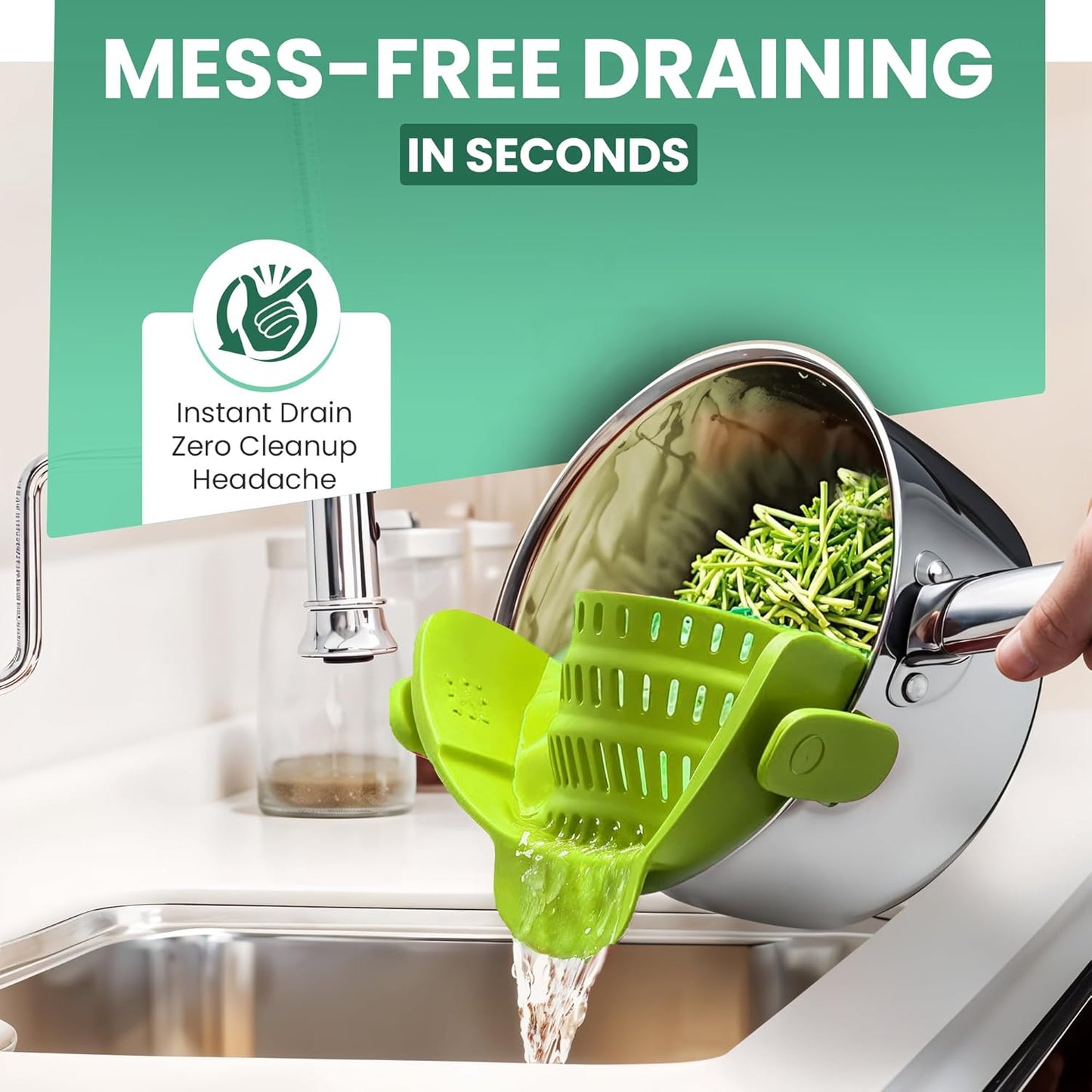 🔥 Holiday Sale 🎁 Kitchen Silicone Clip-On Colander